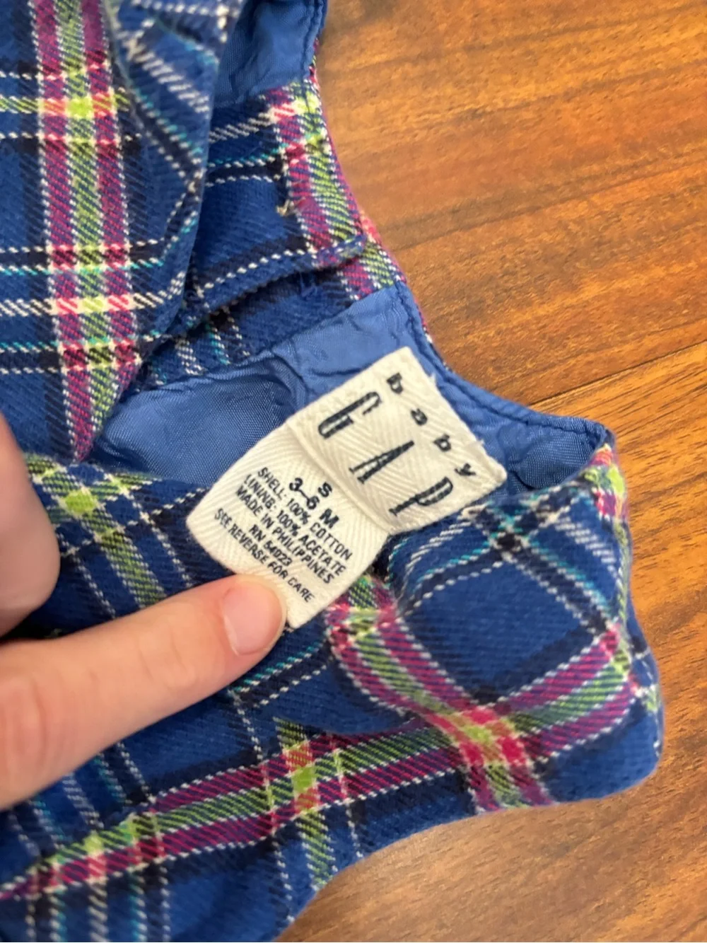 Baby Gap Vintage Blue Plaid Sleeveless Jumpsuit